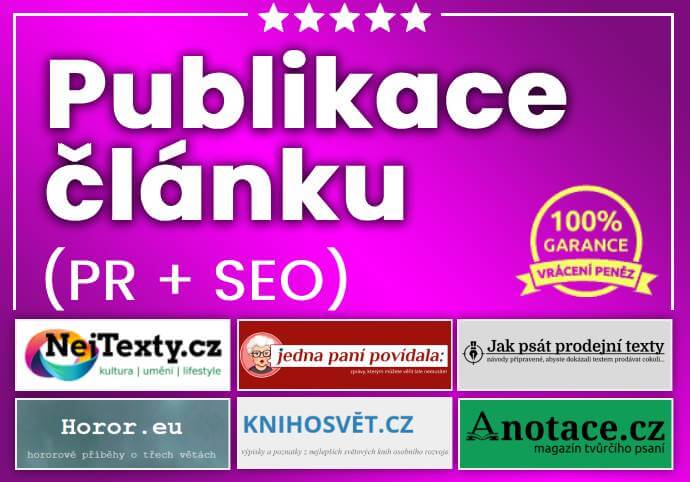 SEO+PR: Publikace článku na vybraných webech