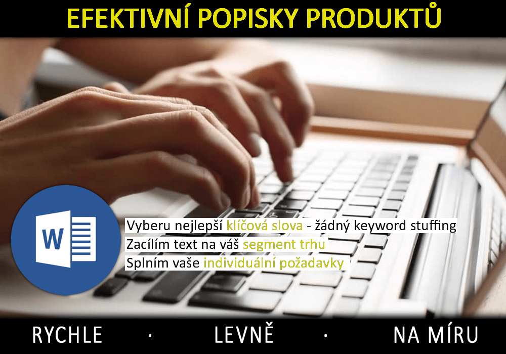 Popis produktů a kategorií [rychle]