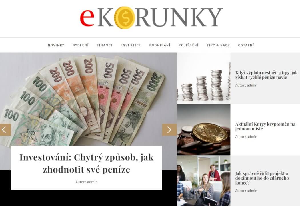 Publikace na e-korunky.cz