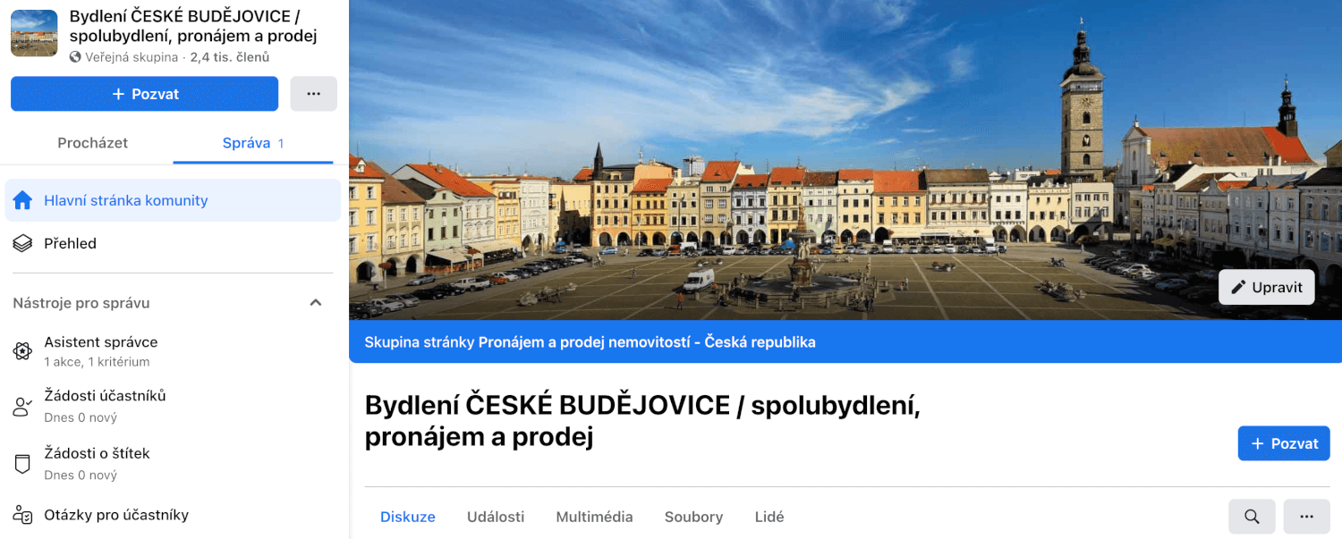 Příspěvek na 1. místo ve skupině o bydlení - Č. Budějovice