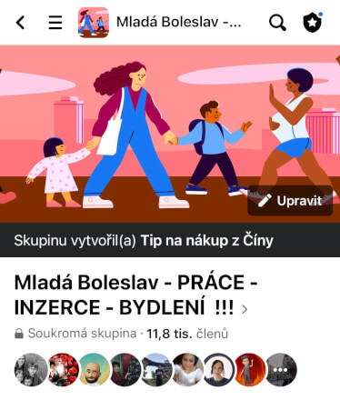 Reklama facebook skupina - Oblast Mladá Boleslav