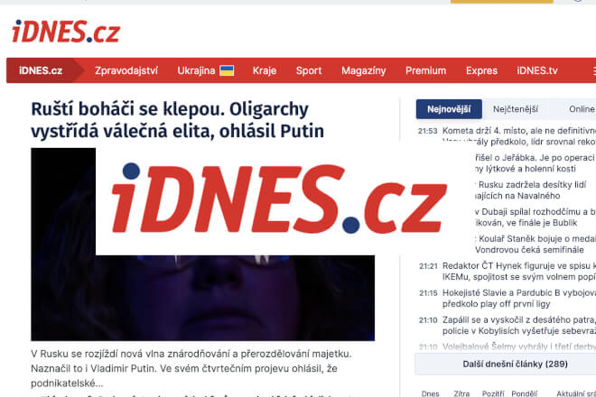 PR článek z iDnes.cz | 74 mil. návštěv/měs.