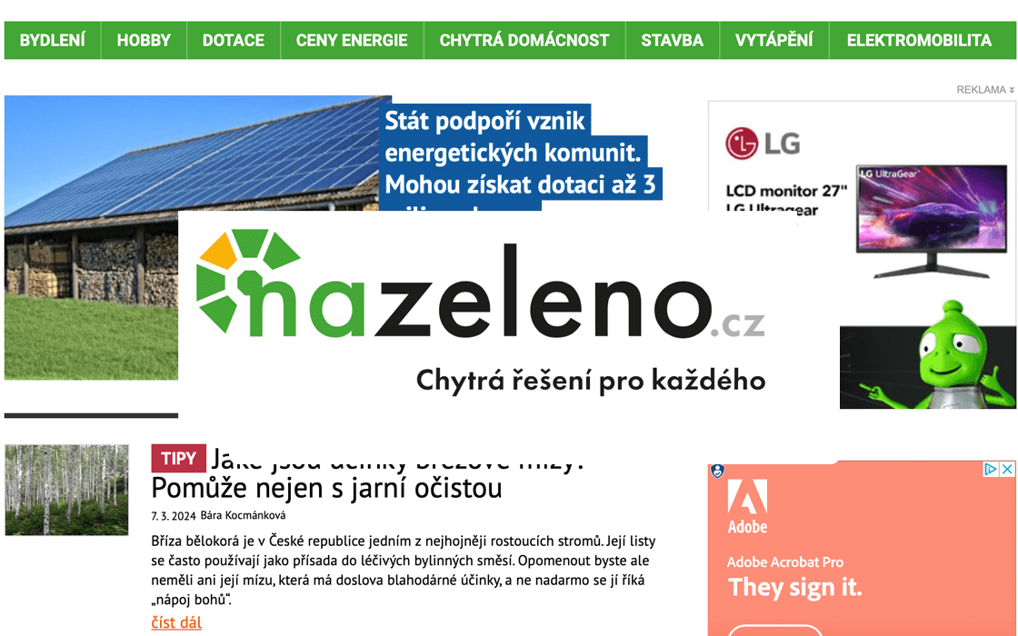Zpětný odkaz Nazeleno.cz